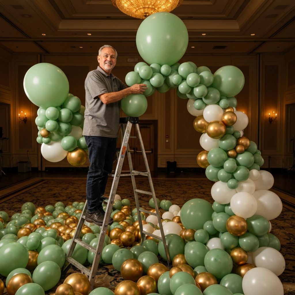 Decoración de boda con globos